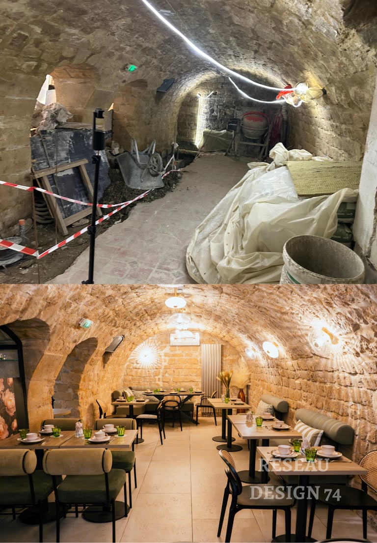 Rénovation hôtel salle petit déjeuner