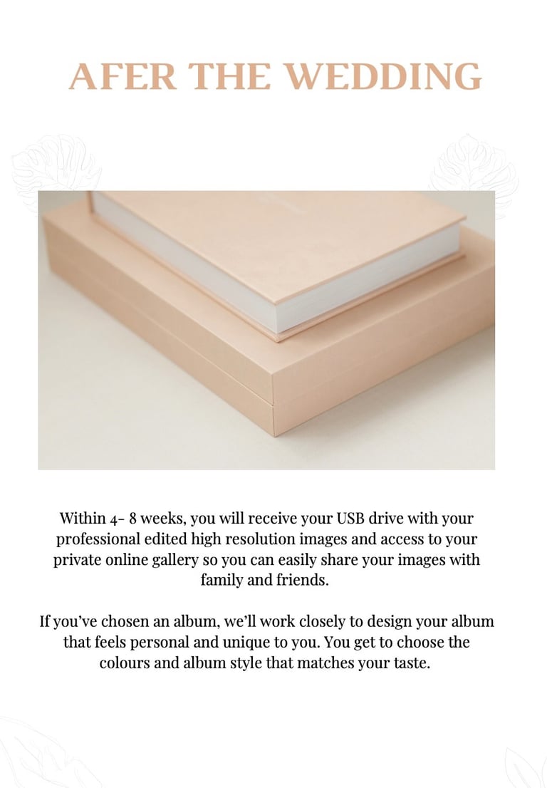 photo of pink wedding album