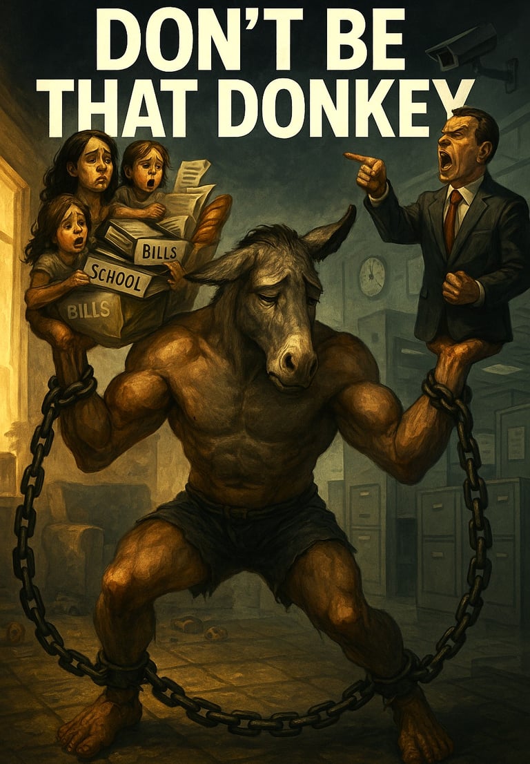 Donkey: “Donkey in chains – symbol of under confidence from Don’t Be That Donkey