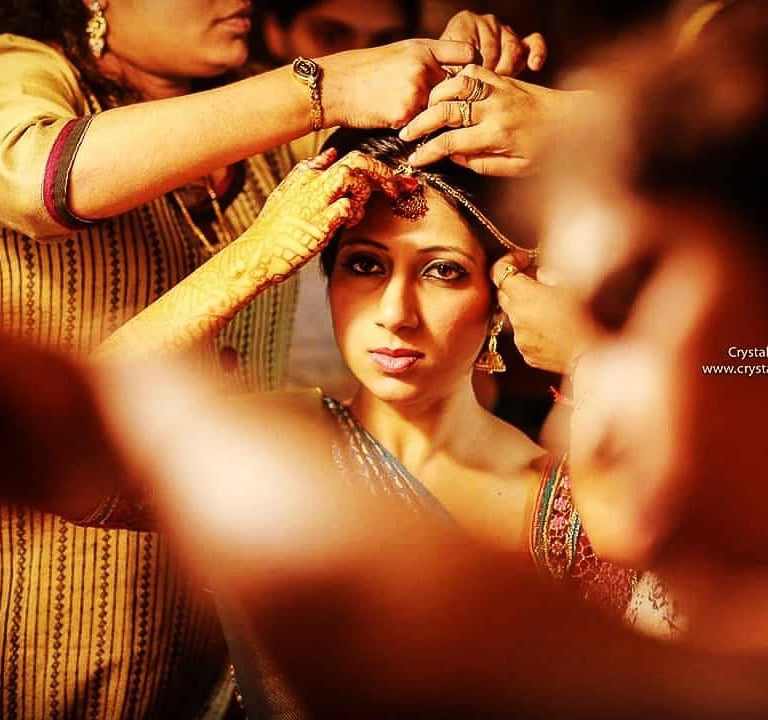 Bridal makeup session