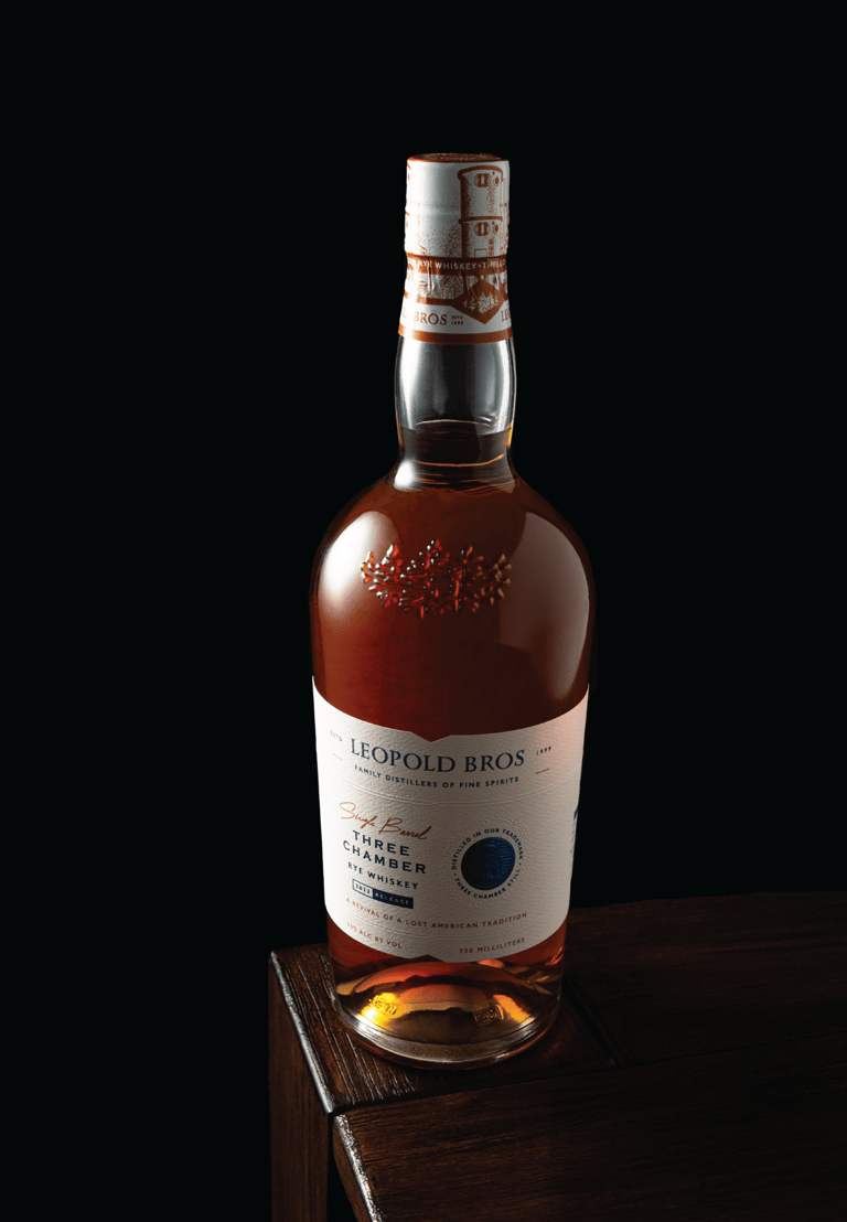 a bottle of whiskey sitting on a table
