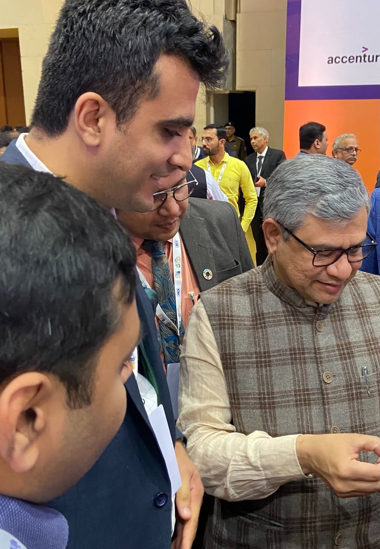 President of Chamber India Mr. Abhinav Balyan with the Shri Ashwini Vaishnaw
