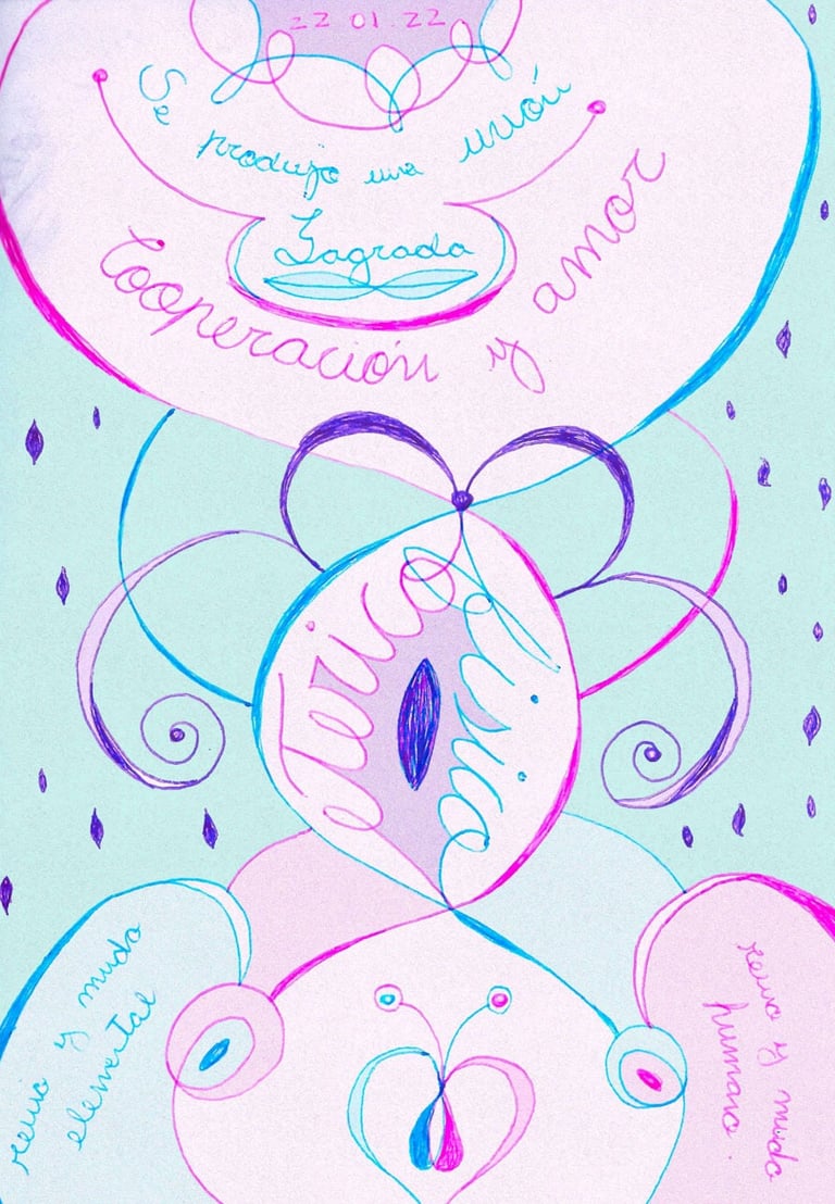 dibujo sobre el reino eterico y fisico