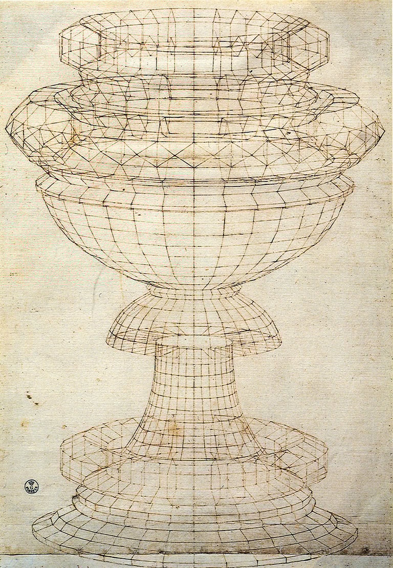 Paolo Ucello’s perspective study of a chalice (1430)