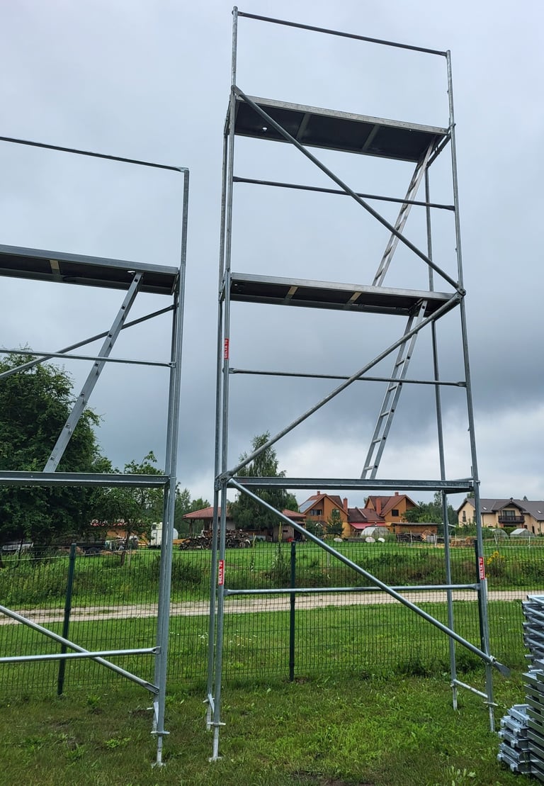 tērauda sastatnes stalažas 3x6.8m