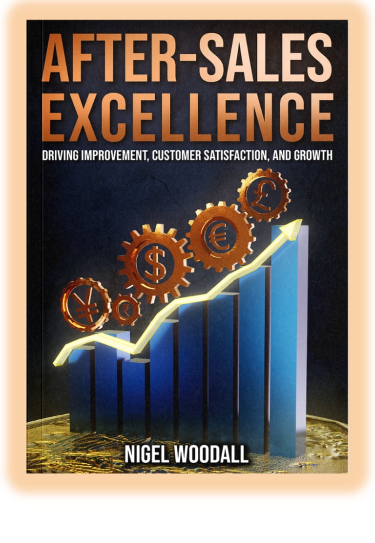 "After-sales Excellence” by Nigel Woodall, focused on aftermarket and after-sales performance improvement for SMEs.