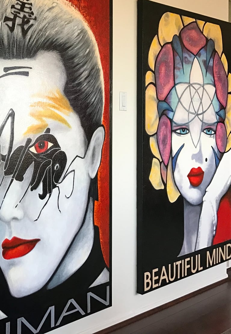 I Am One Art Gallery Big Portraits on The Wall by Maya Britan 