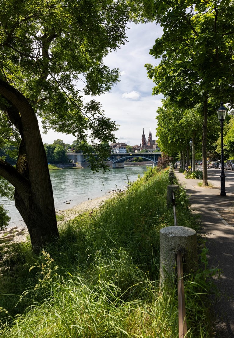 Blick über den Rhein zum Basler Münster – Beispielbild aus dem Allrounder Fotokurs Basel.