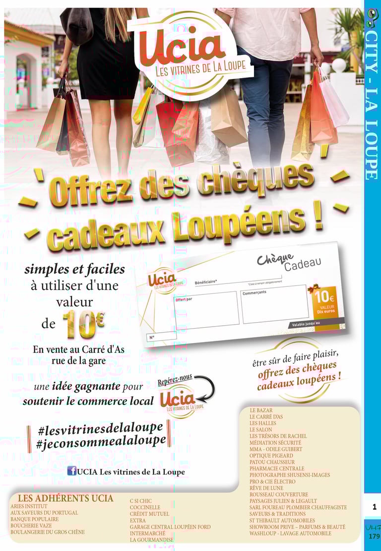 Affiche promotion des chèques cadeaux