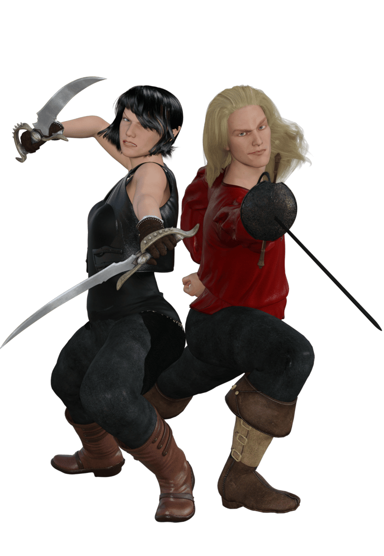 Cilla and Grover, characters from the Heroes, Inc. Series