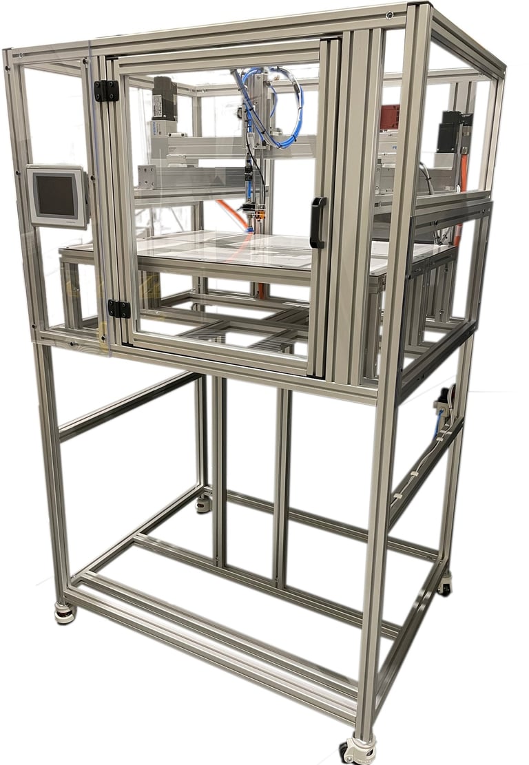 Multi-axis gantry robot. Control panel can be integrated under