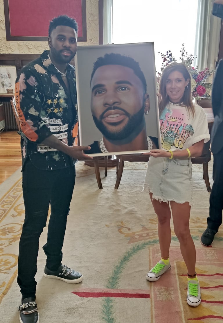 Doy mi dibujo a Jason Derulo