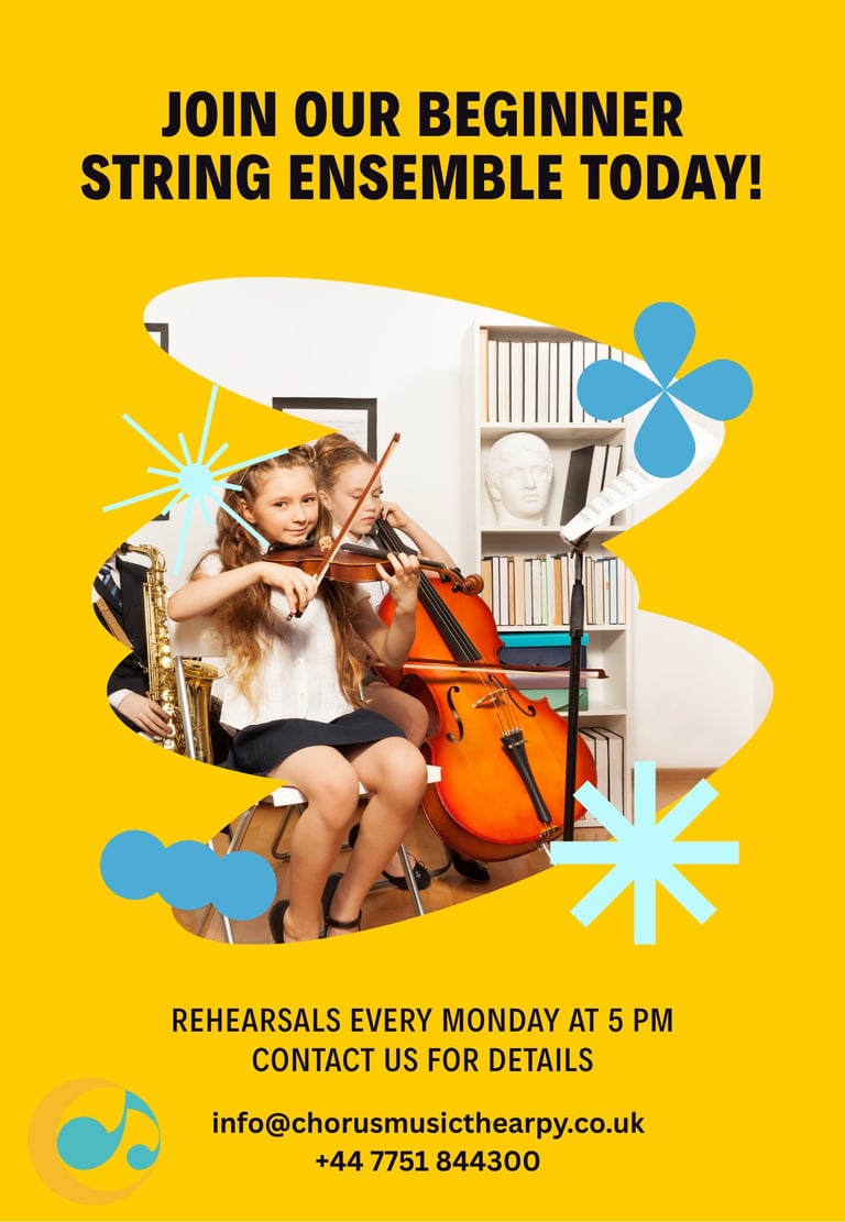 Ensemble promotion poster for beginner strings