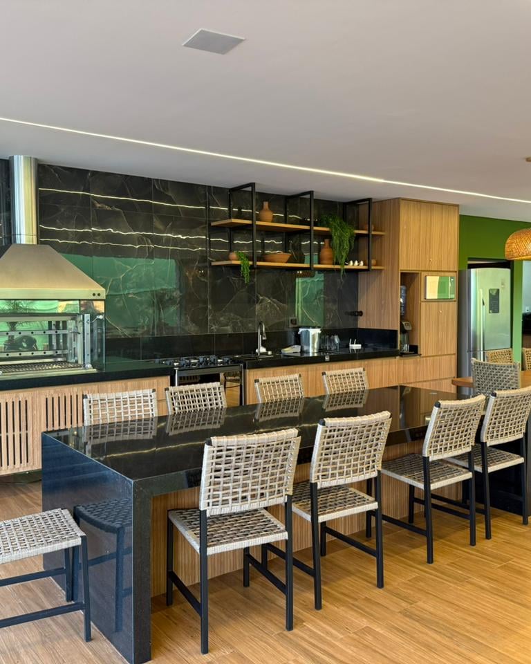 área gourmet e churrasqueira do El Shaddai Rancho para alugar em Miguelópolis SP