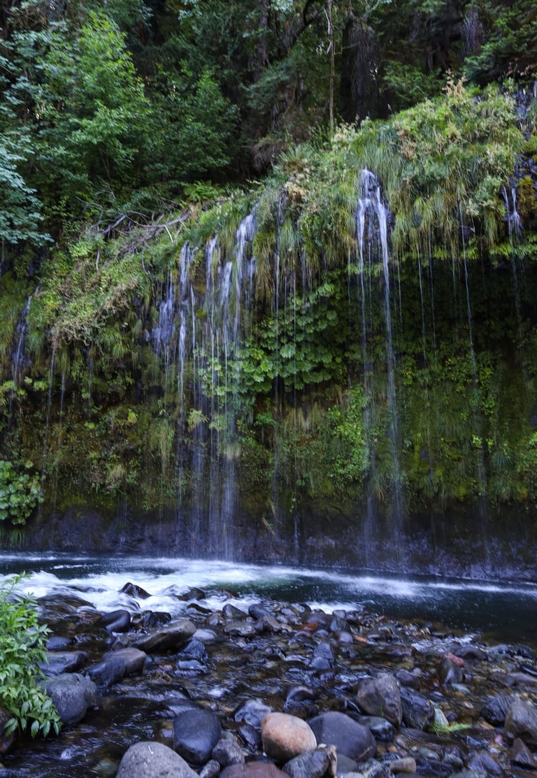 california, waterfalls, mossbrae falls,