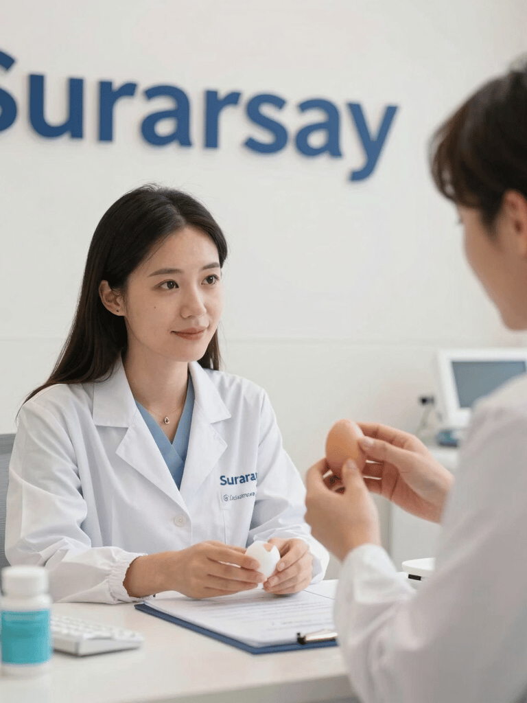 Close-up overhead of a healthcare professional's hands reviewing a printed medical screening checklist on a clipboard, soft clinical overhead light, pen resting beside the form, no faces visible, calm institutional setting