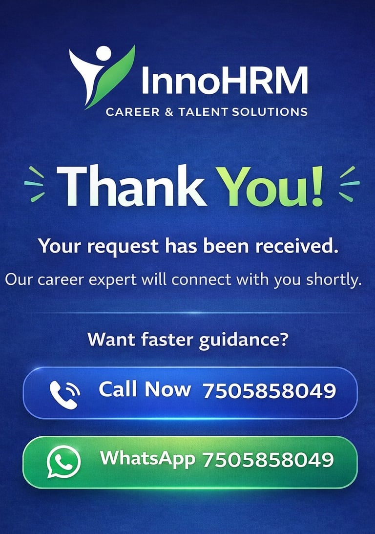 image is about thank you page after form submission at innohrm website