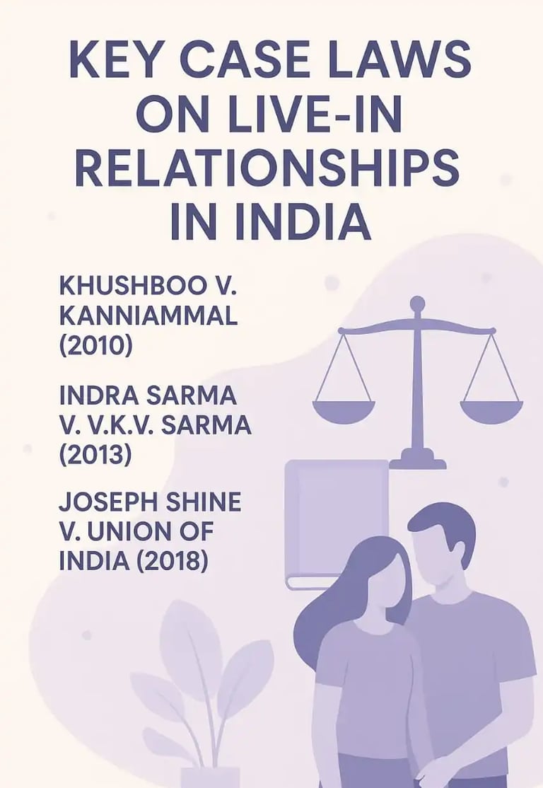 Key Case Laws on Live-in Relationships in India
