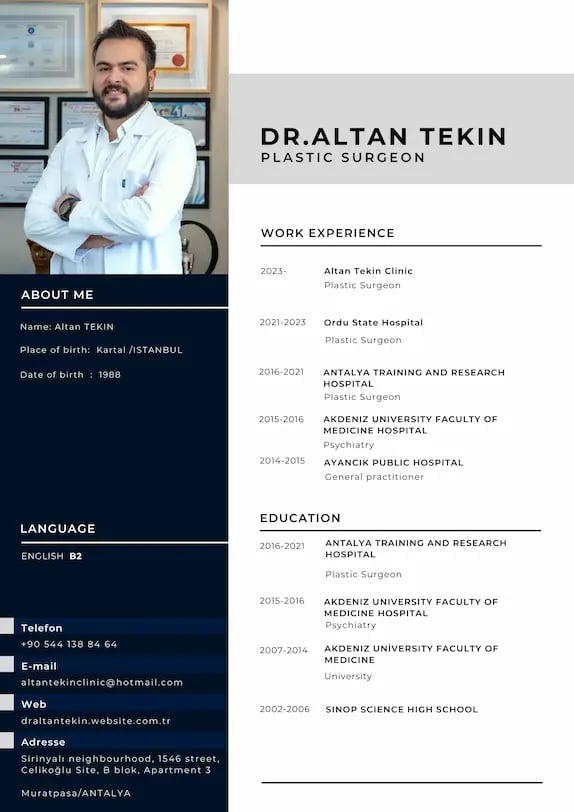 Dr. Altan Tekin CV