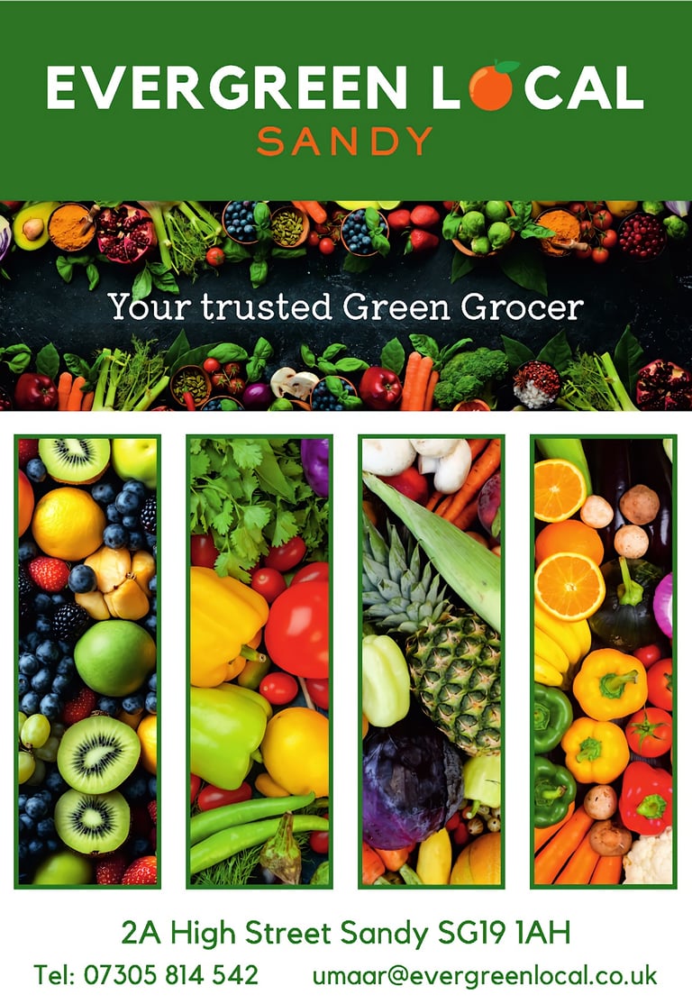 Evergreen Local in Sandy Bedforshire - suppoter of The Sandy Garden & Craft Show