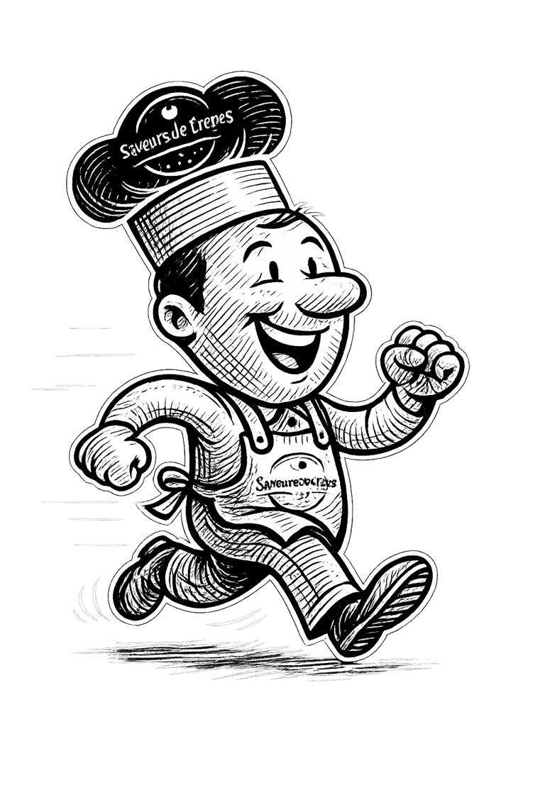 Mascotte de la crêperie Saveurs de Crêpes à Montélimar représentant l’univers breton et les spéciali