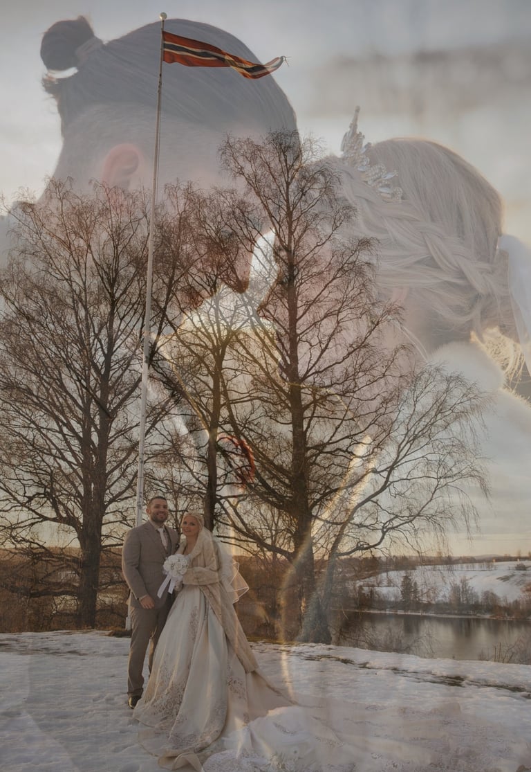 Bryllup dag viner i Norge 