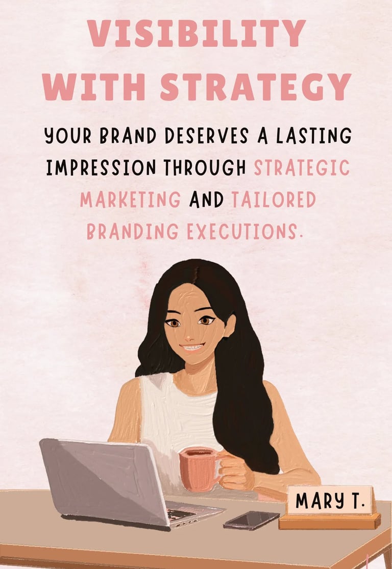 Illustration representing visibility with strategy and strategic branding.