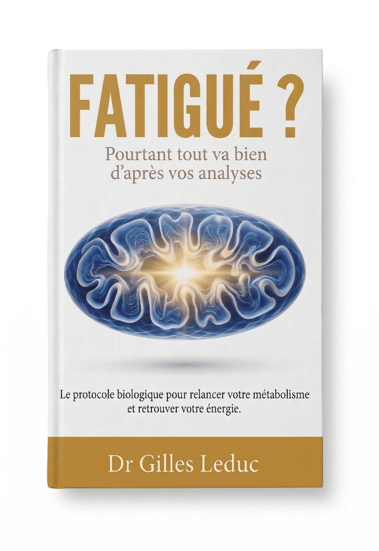 Couverture du livre "Fatigué ? Pourtant tout va bien d'après vos analyses" par le Dr Gilles Leduc