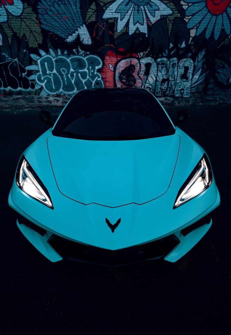 Supercar, corvette c8, Montréal, mtl, car photography