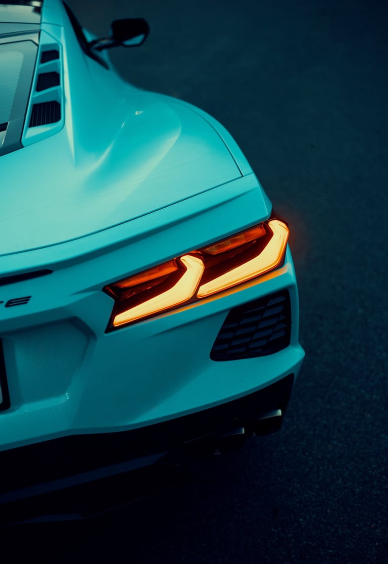 Supercar, corvette c8, Montréal, mtl, car photography