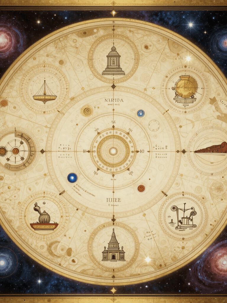 A mysterious dark celestial background with stars twinkling subtly, creating a luxurious and mystical atmosphere