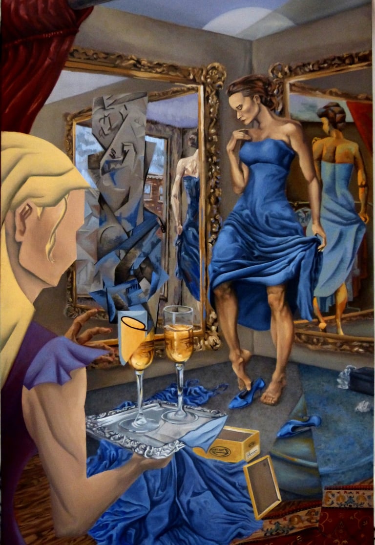 Comparative Aesthetics oil on canvas 27" x 42"