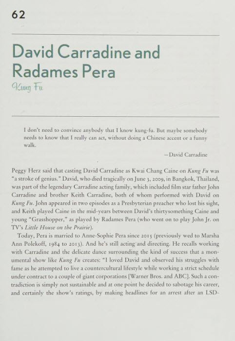 David Carradine and Radames Pera