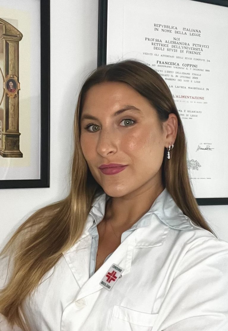 Francesca Coppini, biologa nutrizionista a Vicenza e Firenze, specializzata in nutrizione per gravid