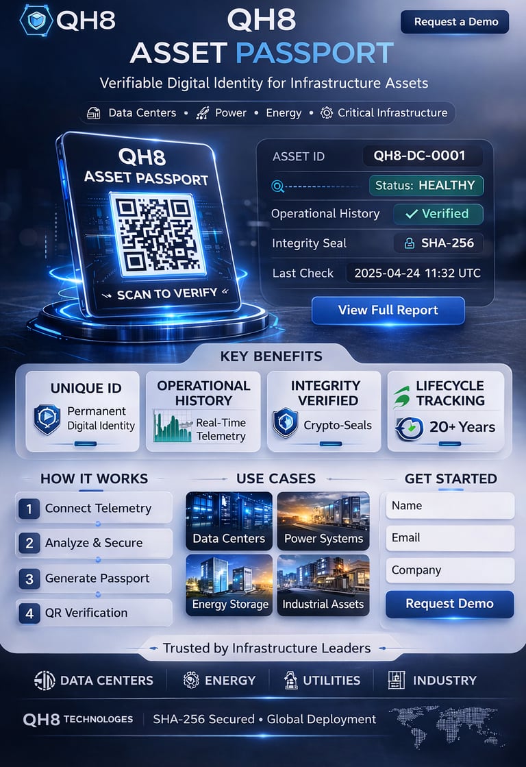 Verifiable Digital Asset Passports for Infrastructure Systems
