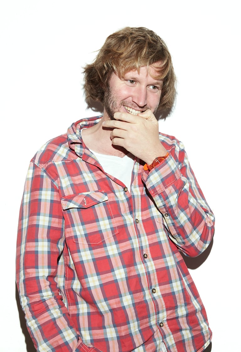 Studio portrait of French writer Timothée Demeillers.
