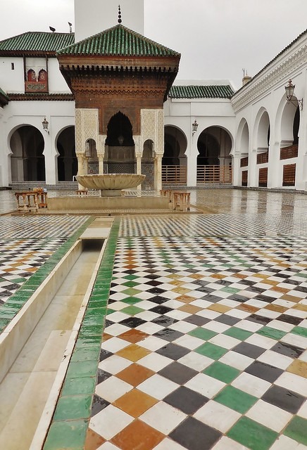 Courtyard of Islamic University in Fez: al Qarawiyyin