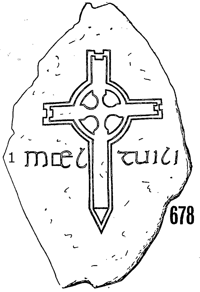 Clonmacnois Runestone 678 - Barony of Garrycastle, County of Offally, Ireland (600 CE)