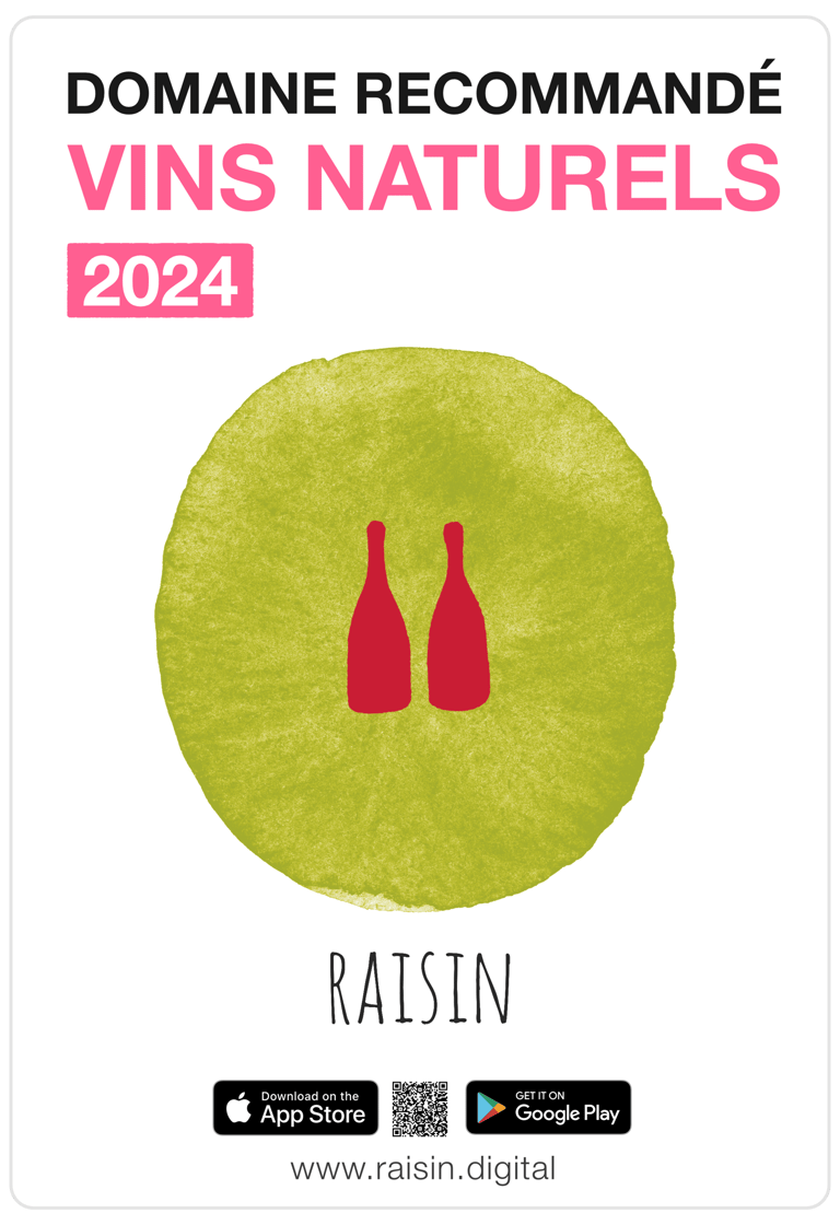Domaine recommandé nommé "vins naturels 2024" par l'application Raisin