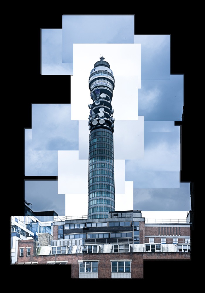 A gigantic joiner photo composition of the BT Tower