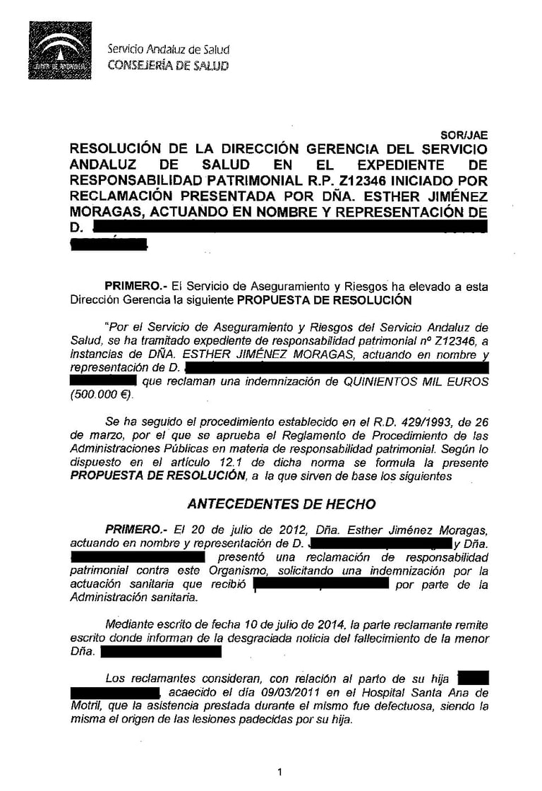 negligencia médica en el parto sufrimiento fetal