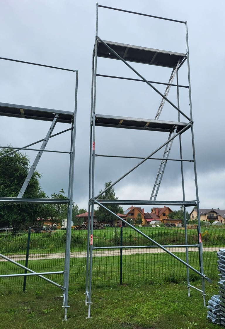 tērauda sastatnes stalažas 3x6.8m