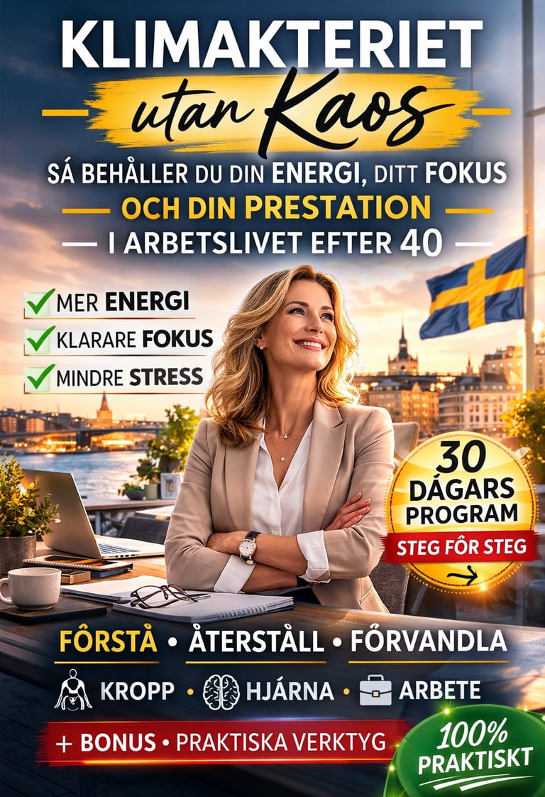 Klimakteriet utan kaos: behåll din energi, ditt fokus och din prestation efter 40. En konkret metod 