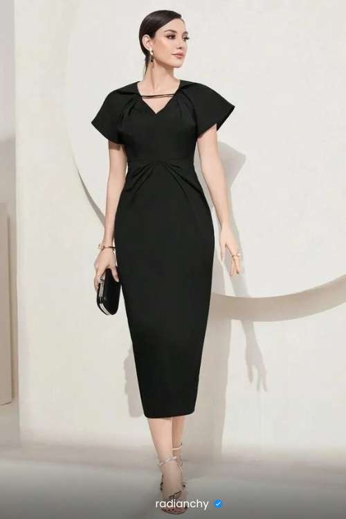 VESTIDO ENVELOPE PRETO