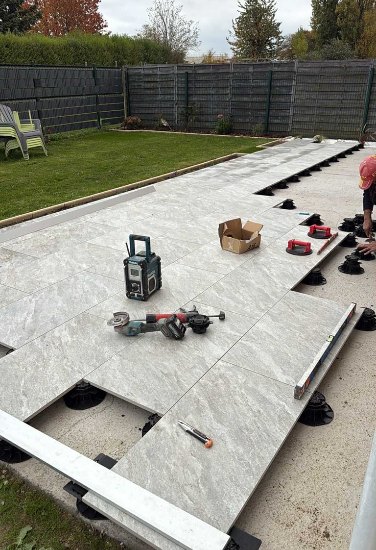 Dalles sur plot Carréno carrelage