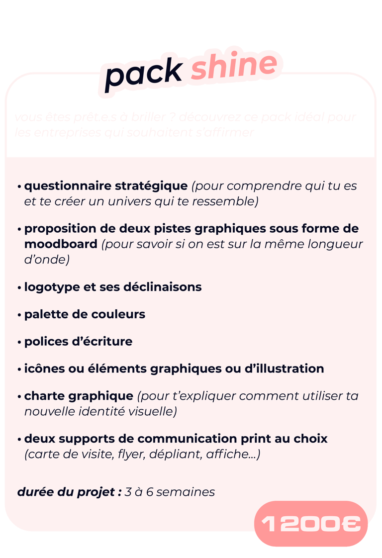 description du pack shine