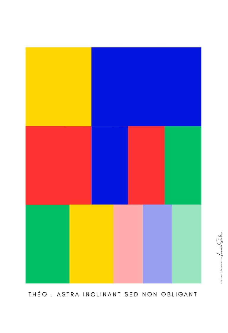 Exemple de portrait élémentaire individuel. Design "Théo"