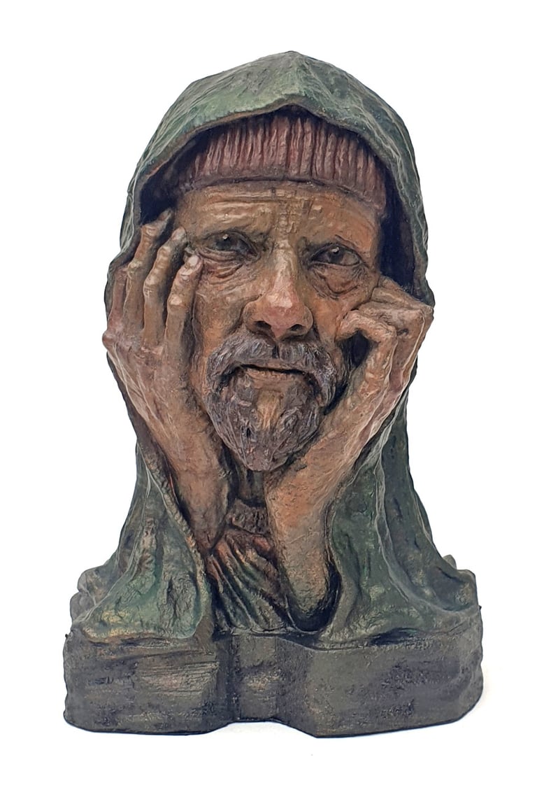 Expressive character bust created using professional 3D sculptural services