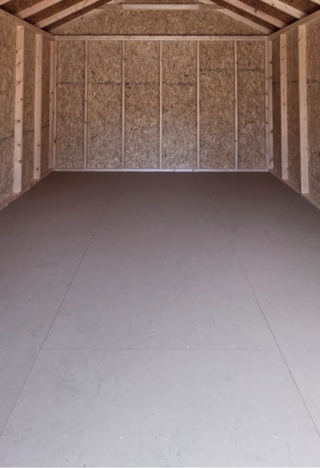 LP PROSTRUCT TREATED SHED FLOOR PANEL INSTALLED ON 2x6 PRESSURE‑TREATED JOISTS