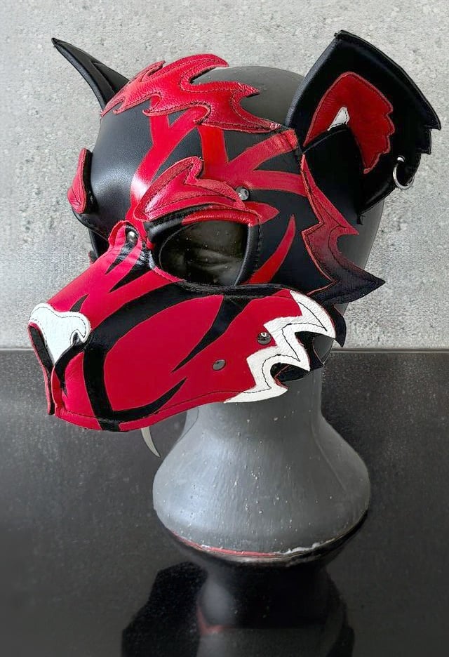 red pup play mask